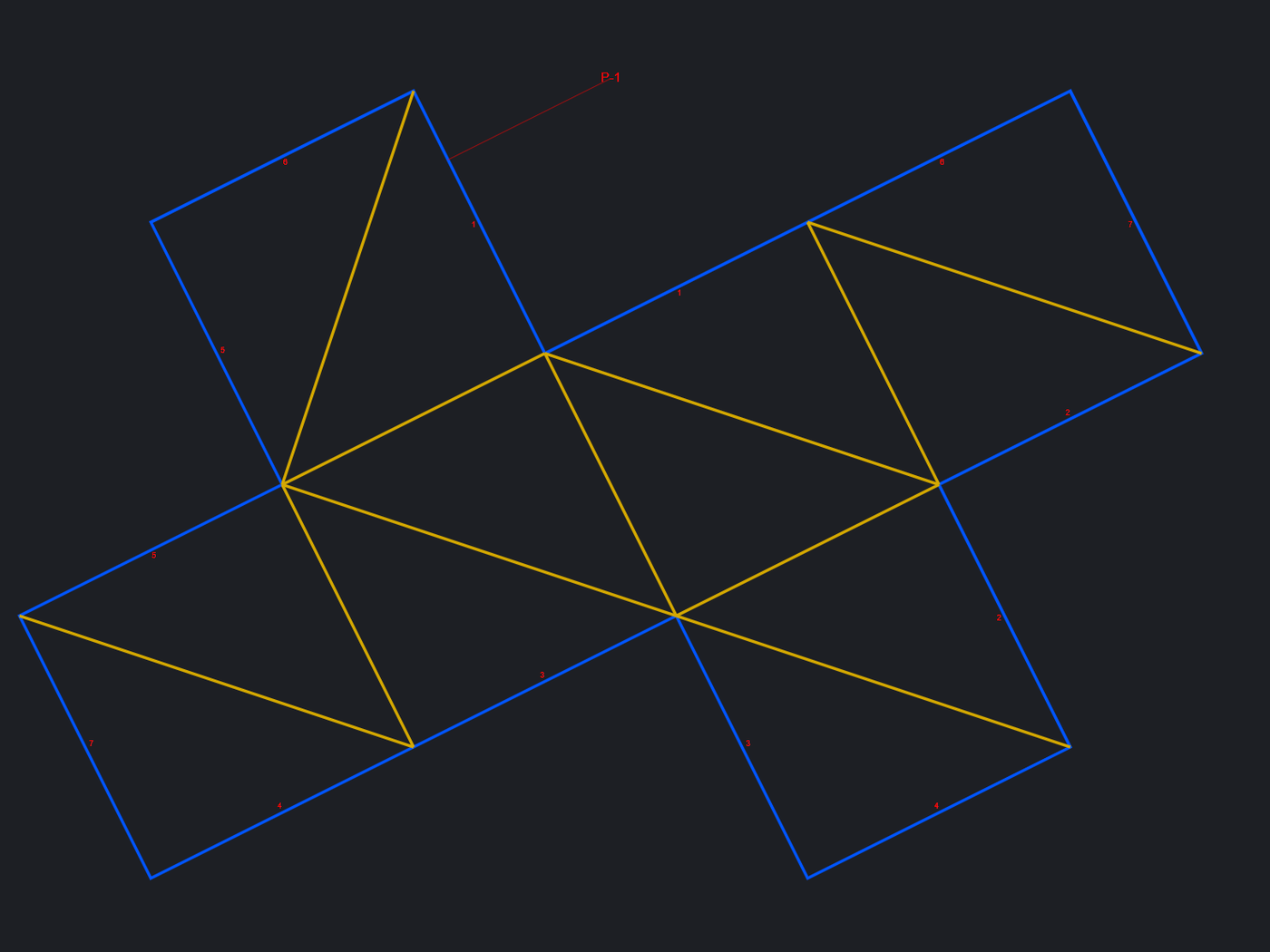 The cut sheet of a cube net with the seam joint on every seam